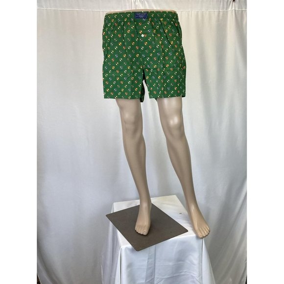 Polo Ralph Lauren Men's Medium Green NEW Classic Woven Printed Boxer Underwear - Picture 8 of 9